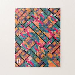 Puzzle Art Paint Colorful Modern Resumen