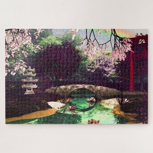 Puzzle Arte 3D de Asian Garden (Horizontal)