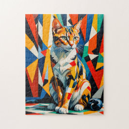 Puzzle Arte abstracto atrevido de gato