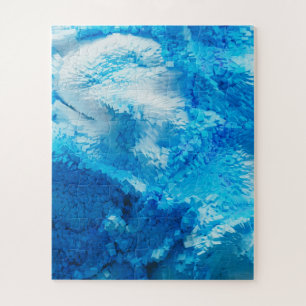 Puzzle Arte abstracto con ángulo azul y blanco