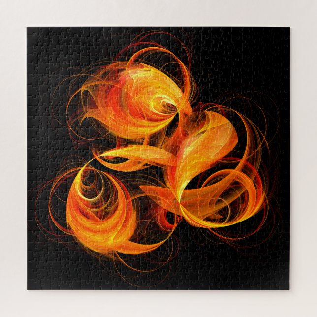Puzzle Arte abstracto de bola de fuego (Vertical)