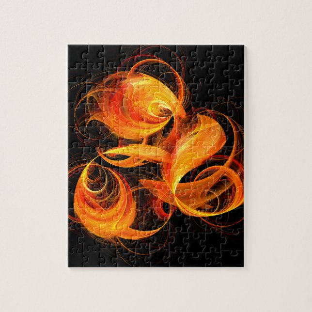 Puzzle Arte abstracto de bola de fuego (Vertical)