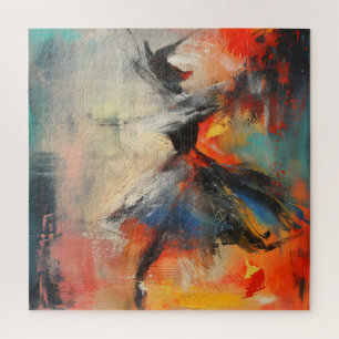 Puzzle Arte abstracto de colores de bailarina