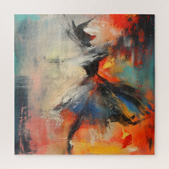 Puzzle Arte abstracto de colores de bailarina (Vertical)