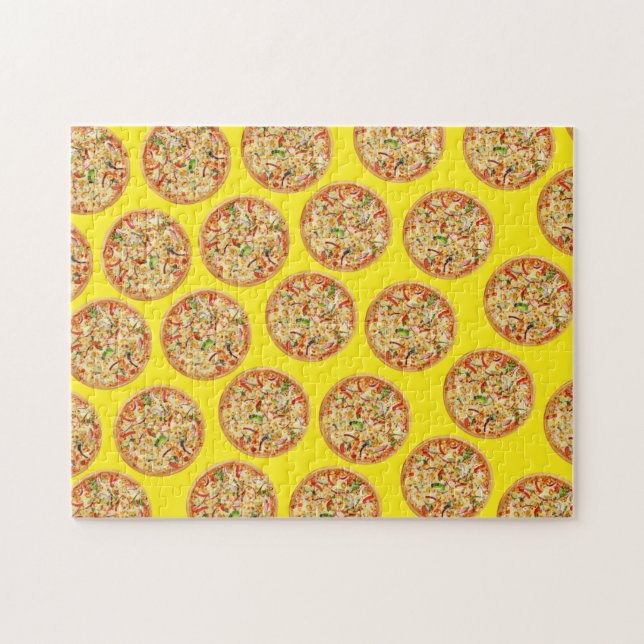 Puzzle Arte abstracto de comida, Pizza (Horizontal)