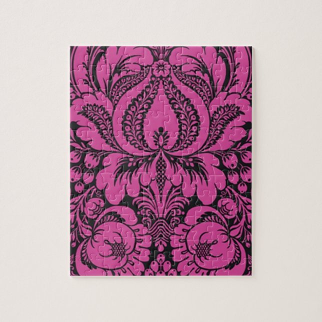 Puzzle Arte abstracto de flores rosadas (Vertical)