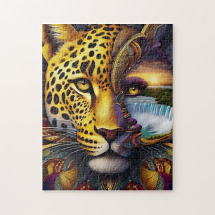 Puzzle Arte abstracto de leopardo