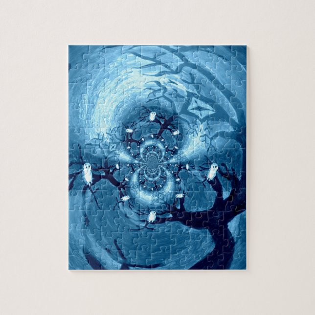 Puzzle Arte abstracto de los búhos fantasmagóricos del (Vertical)