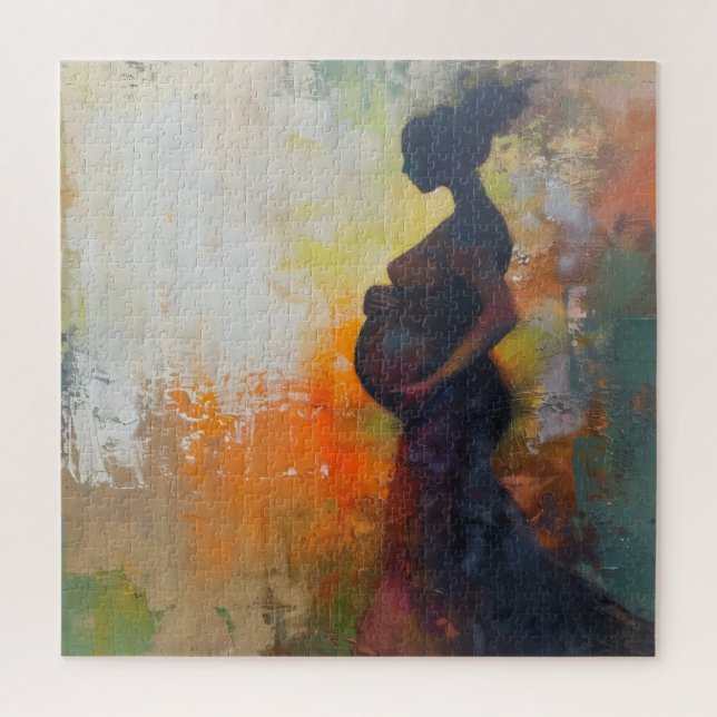 Puzzle Arte abstracto de mujer embarazada (Vertical)