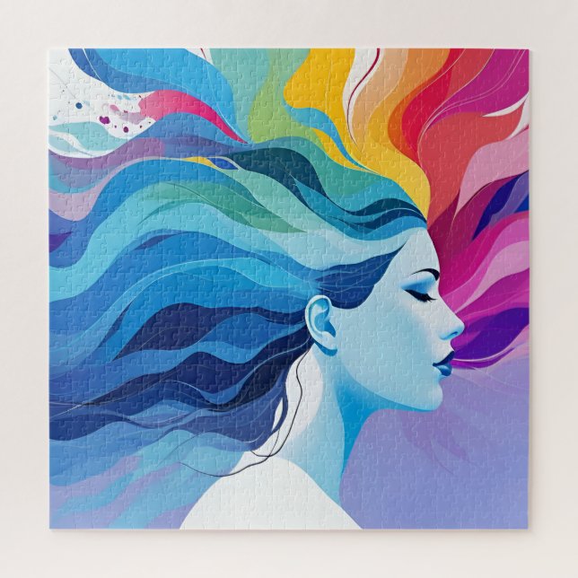Puzzle Arte abstracto de salud mental (Vertical)
