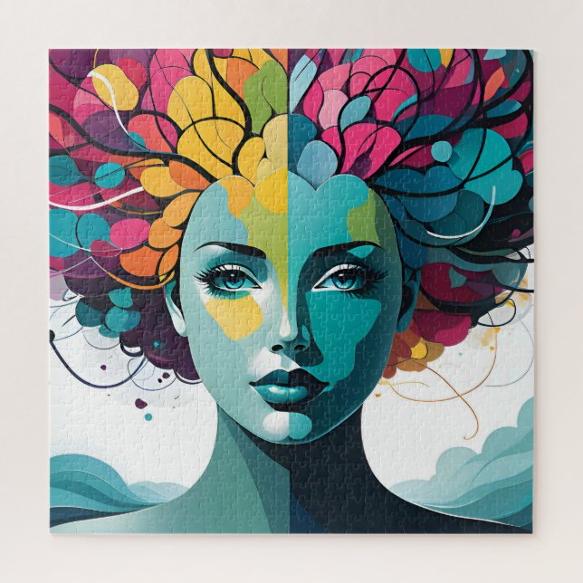 Puzzle Arte abstracto de salud mental (Vertical)