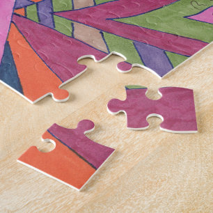 Puzzle Arte abstracto de "Subirse al Groovy Rainbow"