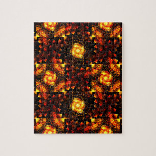 Puzzle Arte abstracto elegante boho moderno dorado patrón