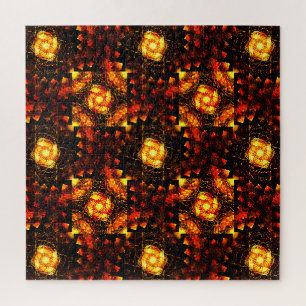 Puzzle Arte abstracto elegante boho moderno dorado patrón