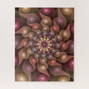 Puzzle Arte abstracto fractal moderno de flor brillante s