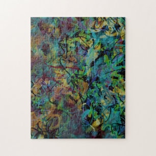 Puzzle Arte abstracto garabateado multicolor