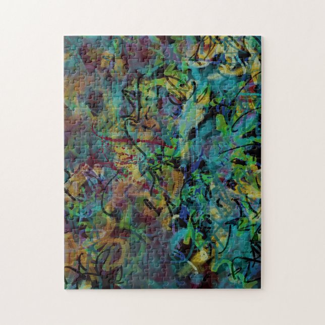 Puzzle Arte abstracto garabateado multicolor (Vertical)