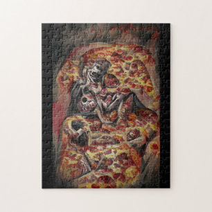 Puzzle Arte abstracto gráfico trampa mortal de pizza 