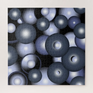 Puzzle Arte abstracto orbital de círculo global concéntri