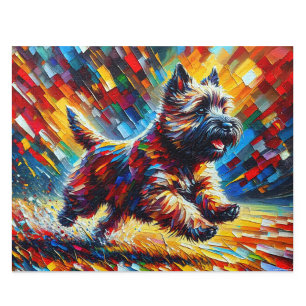 Puzzle Arte acrílico de Cairn Terrier: Brindle Cairn
