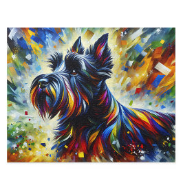 Puzzle Arte acrílico del Terrier Escocés: Scottie negro