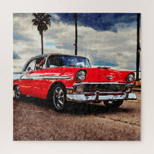 Puzzle Arte acuático de Chevrolet Bel Air de 1956