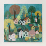 Puzzle Arte acuático de Ilustracion de pueblo cutáneo<br><div class="desc">Dulce dibujo de una linda aldea. Añade tu propio texto si quieres personalizar. También disponible como arte mural, tarjetas de felicitación, invitaciones a fiestas y más - también como descarga digital para enviar instantáneamente por correo electrónico o mensaje de texto. Revisa mi tienda para más o hazme saber si quieres...</div>