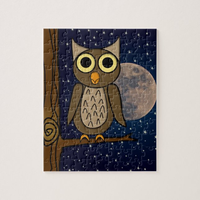 Puzzle Arte adorable de aves del bosque (Vertical)