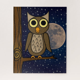 Puzzle Arte adorable de aves del bosque