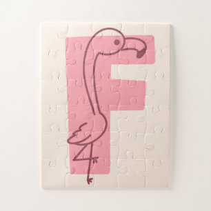 Puzzle Arte alfabético de flamenco letra "F"