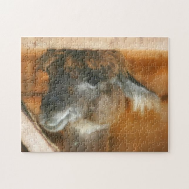 Puzzle Arte animal de la granja de la cara de la llamada  (Horizontal)