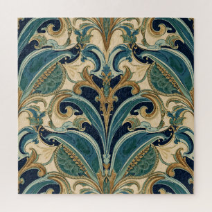Puzzle Arte Antiguo Deco Majólica Floral Nouveau Artesano
