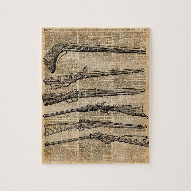 Puzzle Arte antiguo del diccionario de los armas de las (Vertical)