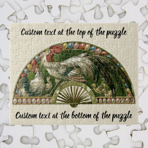 Puzzle Arte antiguo modernista, huevos de Pascua con gall