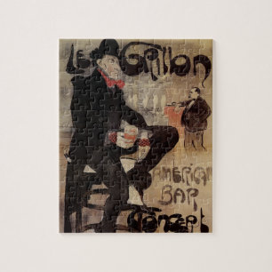 Puzzle Arte Antiguo Modernista Le Grillon, Hombre Bebiend