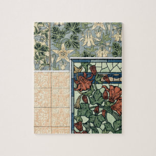 Puzzle Arte Antiguo Moderno, Flores Columbine Aquilegia