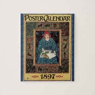 Puzzle Arte Antiguo Moderno, Mujer Leyendo Libro de Astro