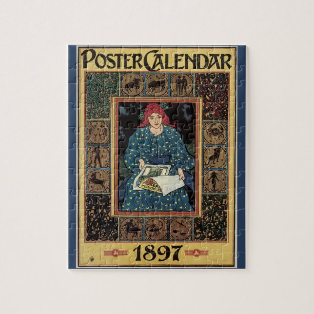 Puzzle Arte Antiguo Moderno, Mujer Leyendo Libro de Astro (Vertical)