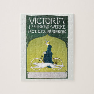 Puzzle Arte Antiguo Moderno, Victoria Fahrrad Werke, Rehm