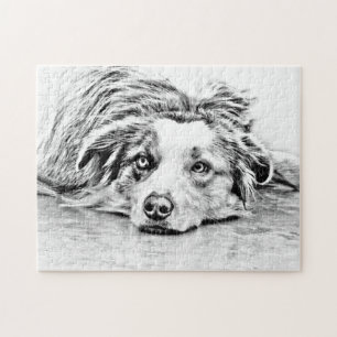Puzzle Arte australiano del perro de pastor