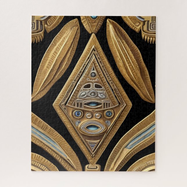 Puzzle Arte azteca rico y vibrante (Vertical)