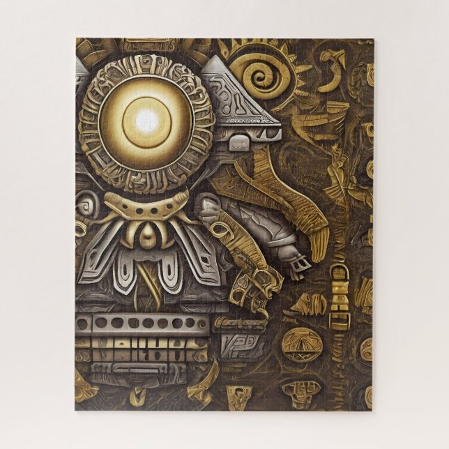 Puzzle Arte azteca rico y vibrante (Vertical)