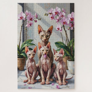 Puzzle Arte Botánico de Orquídea Sphynx
