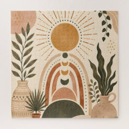 Puzzle Arte botánico y sol boho