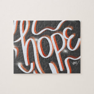Puzzle Arte callejero con letras a mano de Hope Faith