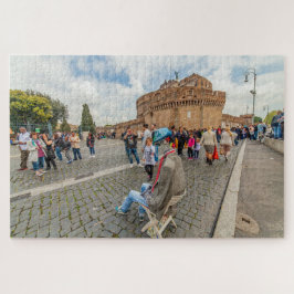 Puzzle Arte callejero y Castel Sant'Angelo, Roma, Italia