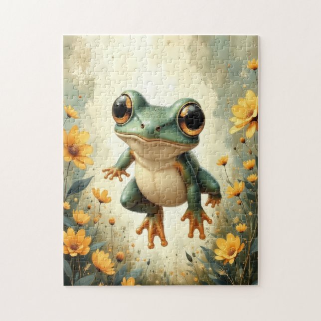 Puzzle arte caprichoso de rana (Vertical)