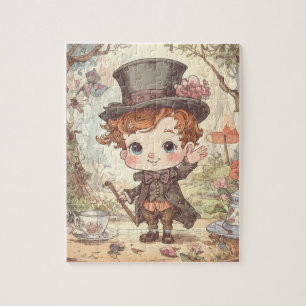 Puzzle Arte caprichoso del sombrerero loco encantador del