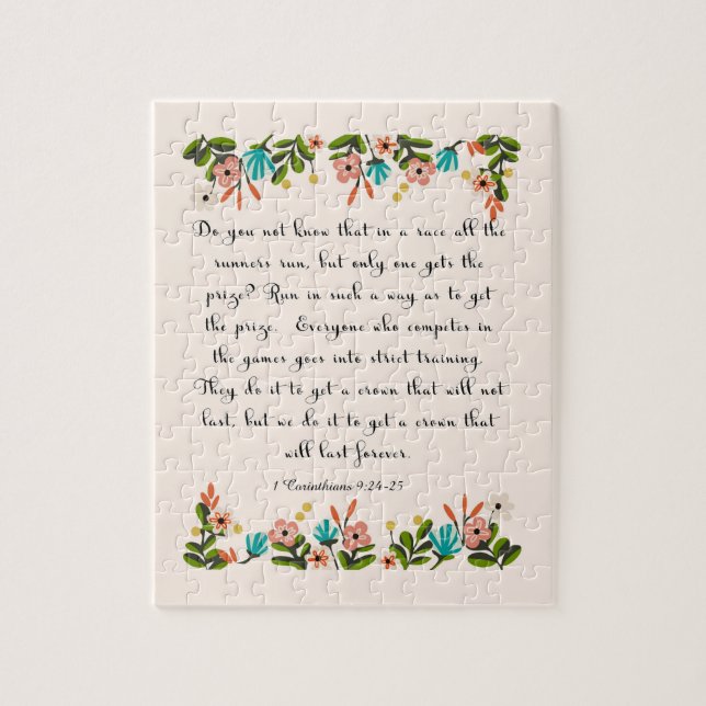 Puzzle Arte cristiano de la cita - 1 9:24 de los (Vertical)