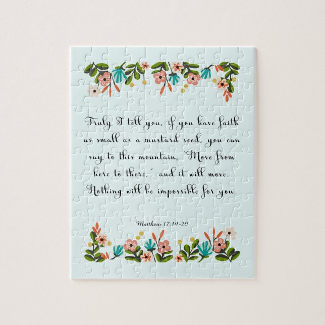 Puzzle Arte cristiano fresco - 17:19 de Matthew - 20 (Vertical)